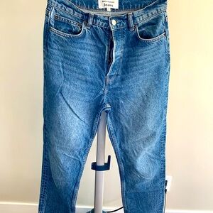 Straight leg cropped jeans